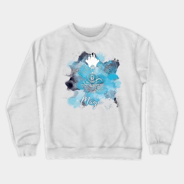 Glass Slippers and Pumpkin Carriages Crewneck Sweatshirt by SCarverDoodle